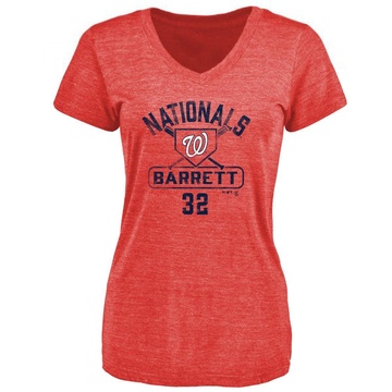 Women's Washington Nationals Aaron Barrett ＃32 Base Runner T-Shirt - Red