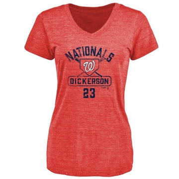 Women's Washington Nationals Corey Dickerson ＃23 Base Runner T-Shirt - Red