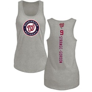 Women's Washington Nationals Dee Strange-Gordon ＃9 Backer Tank Top Ash