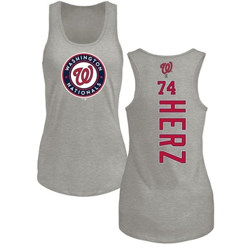 Women's Washington Nationals DJ Herz ＃74 Backer Tank Top Ash