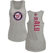 Women's Washington Nationals Jake Alu ＃39 Backer Tank Top Ash