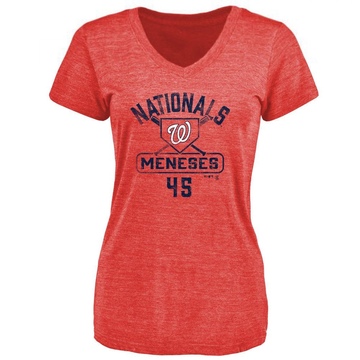 Women's Washington Nationals Joey Meneses ＃45 Base Runner T-Shirt - Red