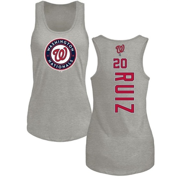 Women's Washington Nationals Keibert Ruiz ＃20 Backer Tank Top Ash