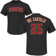 Youth Arizona Diamondbacks Adrian Del Castillo ＃25 Roster Name & Number T-Shirt - Black