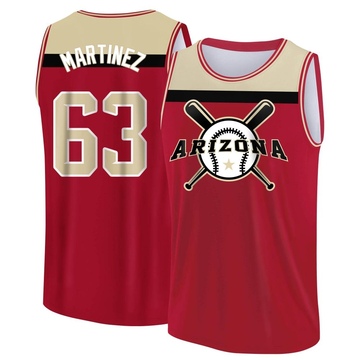 Youth Arizona Diamondbacks Justin Martinez ＃63 Legend Baseball Tank Top - Red/Yellow