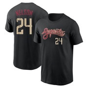 Youth Arizona Diamondbacks Kyle Nelson ＃24 City Connect Name & Number T-Shirt - Black