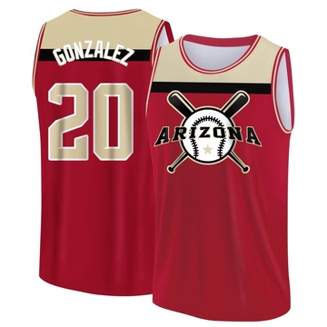 Youth Arizona Diamondbacks Luis Gonzalez ＃20 Legend Baseball Tank Top - Red/Yellow