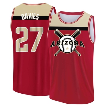 Youth Arizona Diamondbacks Zach Davies ＃27 Legend Baseball Tank Top - Red/Yellow