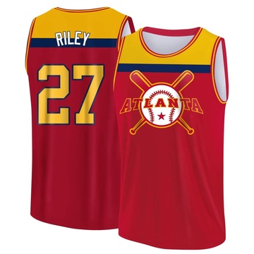 Youth Atlanta Braves Austin Riley ＃27 Legend Baseball Tank Top - Red/Yellow