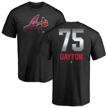 Youth Atlanta Braves Grant Dayton ＃75 Midnight Mascot T-Shirt - Black