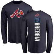 Youth Atlanta Braves John Brebbia ＃59 Backer Long Sleeve T-Shirt - Navy