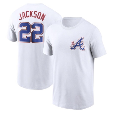 Youth Atlanta Braves Luke Jackson ＃22 2023 City Connect Name & Number T-Shirt - White