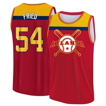 Youth Atlanta Braves Max Fried ＃54 Legend Baseball Tank Top - Red/Yellow