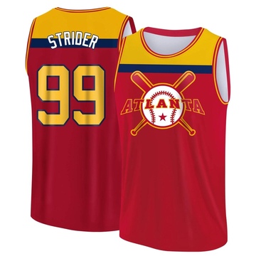 Youth Atlanta Braves Spencer Strider ＃99 Legend Baseball Tank Top - Red/Yellow