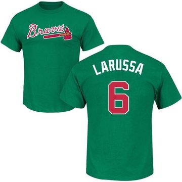 Youth Atlanta Braves Tony Larussa ＃6 St. Patrick's Day Roster Name & Number T-Shirt - Green