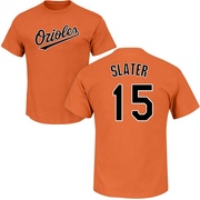 Youth Baltimore Orioles Austin Slater ＃15 Roster Name & Number T-Shirt - Orange