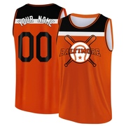 Youth Baltimore Orioles Custom ＃00 Legend Baseball Tank Top - Orange/Black