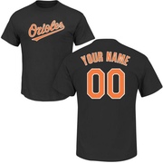 Youth Baltimore Orioles Custom ＃00 Roster Name & Number T-Shirt - Black