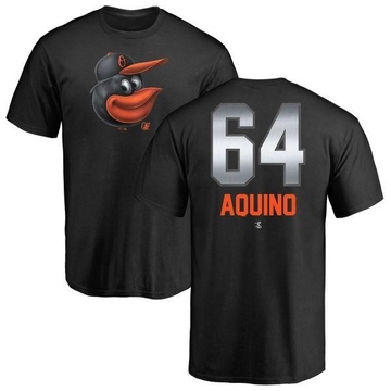Youth Baltimore Orioles Jayson Aquino ＃64 Midnight Mascot T-Shirt - Black