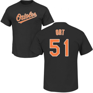 Youth Baltimore Orioles Kaleb Ort ＃51 Roster Name & Number T-Shirt - Black