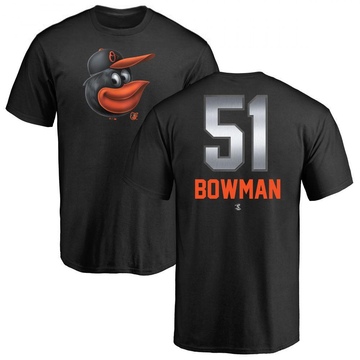 Youth Baltimore Orioles Matt Bowman ＃51 Midnight Mascot T-Shirt - Black