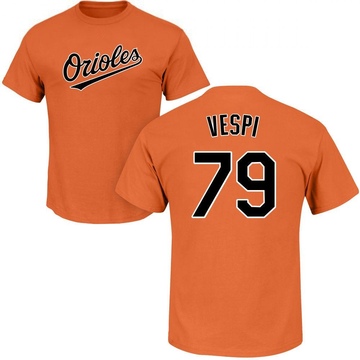 Youth Baltimore Orioles Nick Vespi ＃79 Roster Name & Number T-Shirt - Orange