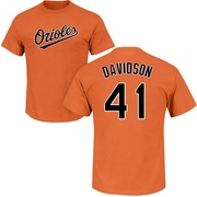 Youth Baltimore Orioles Tucker Davidson ＃41 Roster Name & Number T-Shirt - Orange