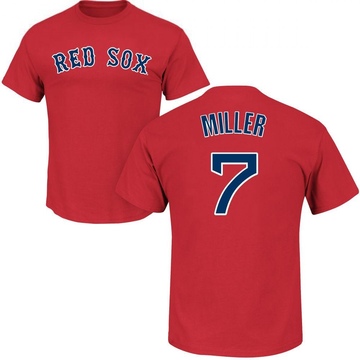 Youth Boston Red Sox Christopher Miller ＃7 Roster Name & Number T-Shirt - Scarlet