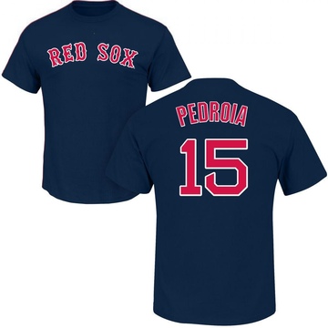 Youth Boston Red Sox Dustin Pedroia ＃15 Roster Name & Number T-Shirt - Navy