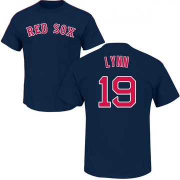 Youth Boston Red Sox Fred Lynn ＃19 Roster Name & Number T-Shirt - Navy