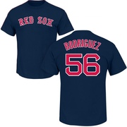 Youth Boston Red Sox Joely Rodriguez ＃56 Roster Name & Number T-Shirt - Navy