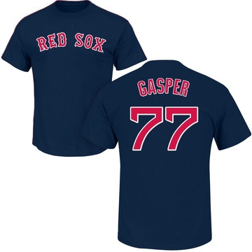 Youth Boston Red Sox Mickey Gasper ＃77 Roster Name & Number T-Shirt - Navy