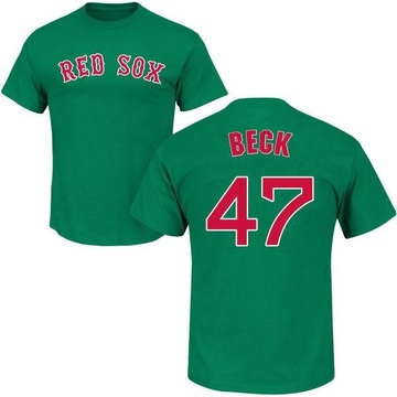 Youth Boston Red Sox Rod Beck ＃47 St. Patrick's Day Roster Name & Number T-Shirt - Green