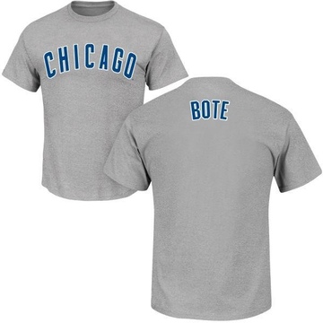 Youth Chicago Cubs David Bote ＃13 Roster Name & Number T-Shirt - Gray