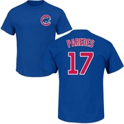 Youth Chicago Cubs Isaac Paredes ＃17 Roster Name & Number T-Shirt - Royal