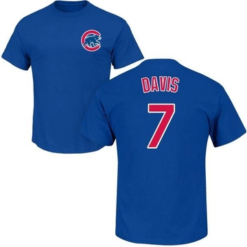 Youth Chicago Cubs Jody Davis ＃7 Roster Name & Number T-Shirt - Royal