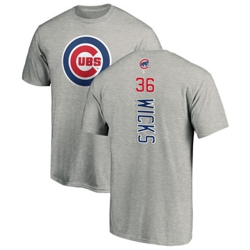 Youth Chicago Cubs Jordan Wicks ＃36 Backer T-Shirt Ash