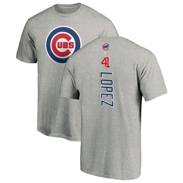 Youth Chicago Cubs Jorge Lopez ＃41 Backer T-Shirt Ash