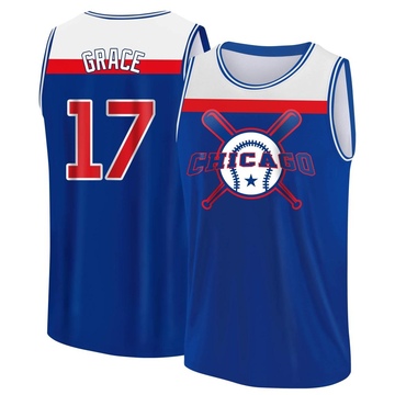 Youth Chicago Cubs Mark Grace ＃17 Legend Baseball Tank Top - Royal/White