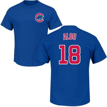 Youth Chicago Cubs Moises Alou ＃18 Roster Name & Number T-Shirt - Royal