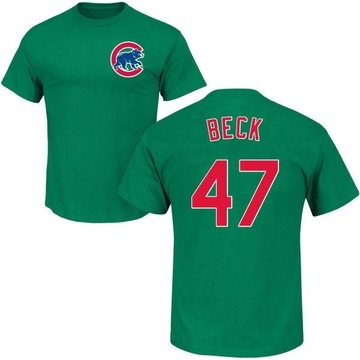 Youth Chicago Cubs Rod Beck ＃47 St. Patrick's Day Roster Name & Number T-Shirt - Green