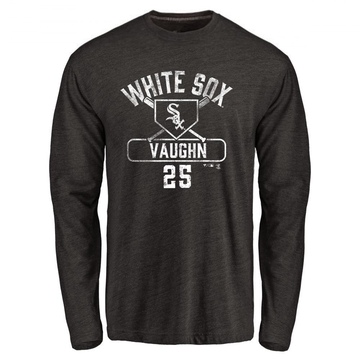 Youth Chicago White Sox Andrew Vaughn ＃25 Base Runner Long Sleeve T-Shirt - Black