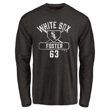 Youth Chicago White Sox Matt Foster ＃63 Base Runner Long Sleeve T-Shirt - Black