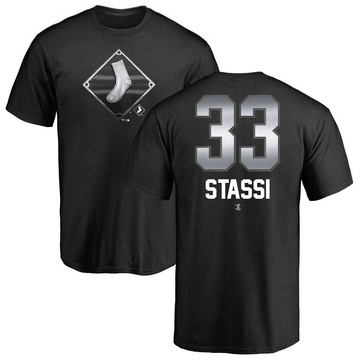 Youth Chicago White Sox Max Stassi ＃33 Midnight Mascot T-Shirt - Black