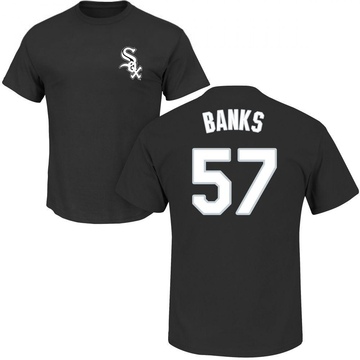 Youth Chicago White Sox Tanner Banks ＃57 Roster Name & Number T-Shirt - Black