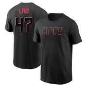 Youth Cincinnati Reds Derek Law ＃47 2023 City Connect Name & Number T-Shirt - Black