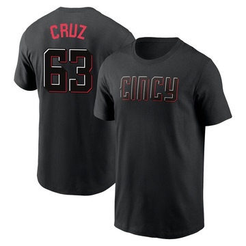 Youth Cincinnati Reds Fernando Cruz ＃63 2023 City Connect Name & Number T-Shirt - Black