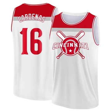 Youth Cincinnati Reds Leo Cardenas ＃16 Legend Baseball Tank Top - White/Red