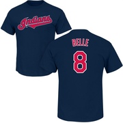 Youth Cleveland Guardians Albert Belle ＃8 Roster Name & Number T-Shirt - Navy