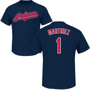 Youth Cleveland Guardians Angel Martinez ＃1 Roster Name & Number T-Shirt - Navy